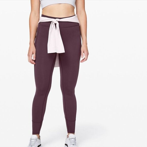 Lululemon In Movement Legging Everluxe Plum Shadow - Picture 1 of 13
